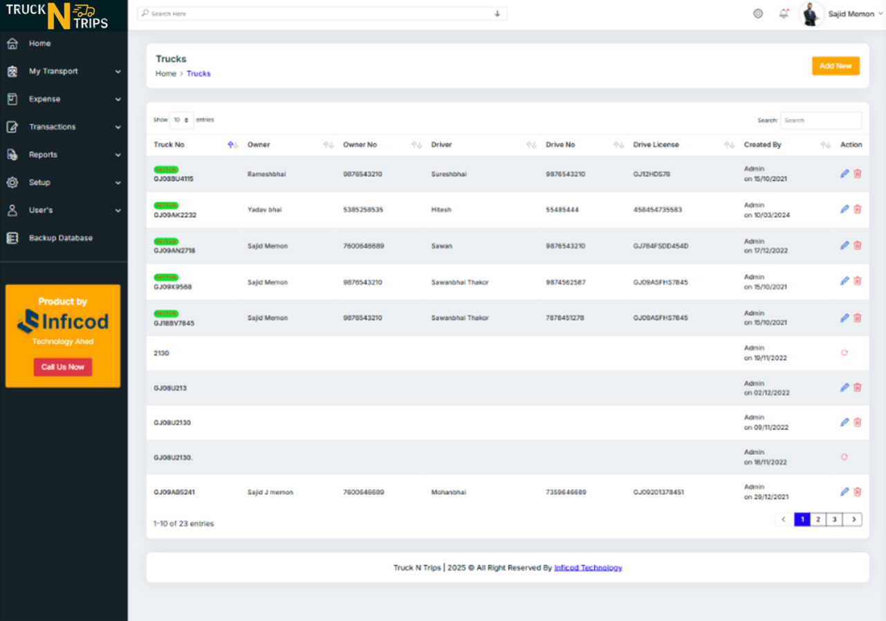 TruckList Page Image